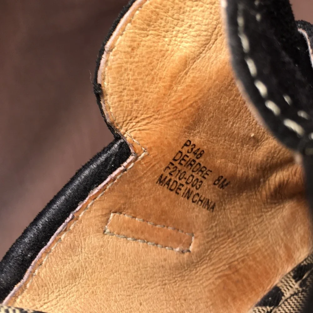 Coach leather buckle slide in mules RARE
